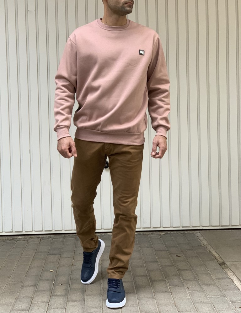 NDC ανδρικό ροζ φούτερ με τύπωμα 231110 φωτογραφία